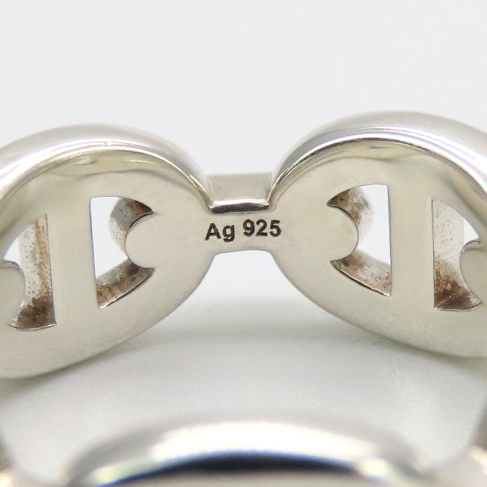HERMES Ring H109507B Silver925 Silver Anchene Chene Dunkle Women Used Authentic