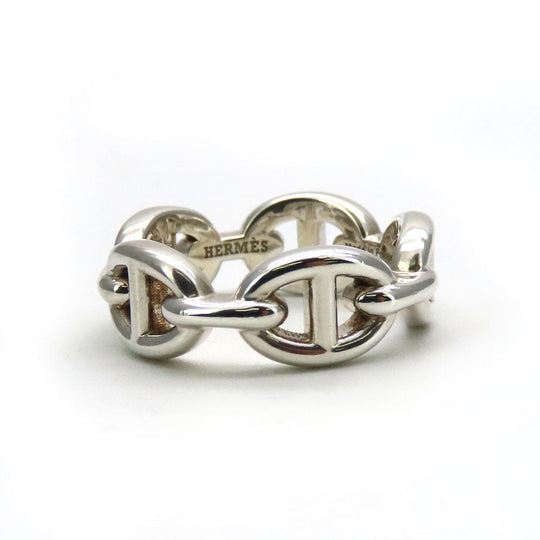 HERMES Ring H109507B Silver925 Silver Anchene Chene Dunkle Women Used Authentic
