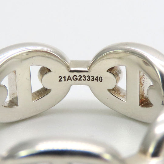 HERMES Ring H109507B Silver925 Silver Anchene Chene Dunkle Women Used Authentic