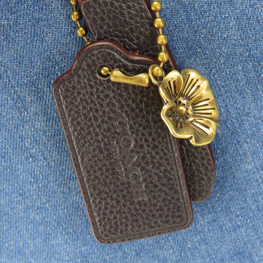 COACH Tote Bag 28898 Denim, Leather Navy Women Used Authentic