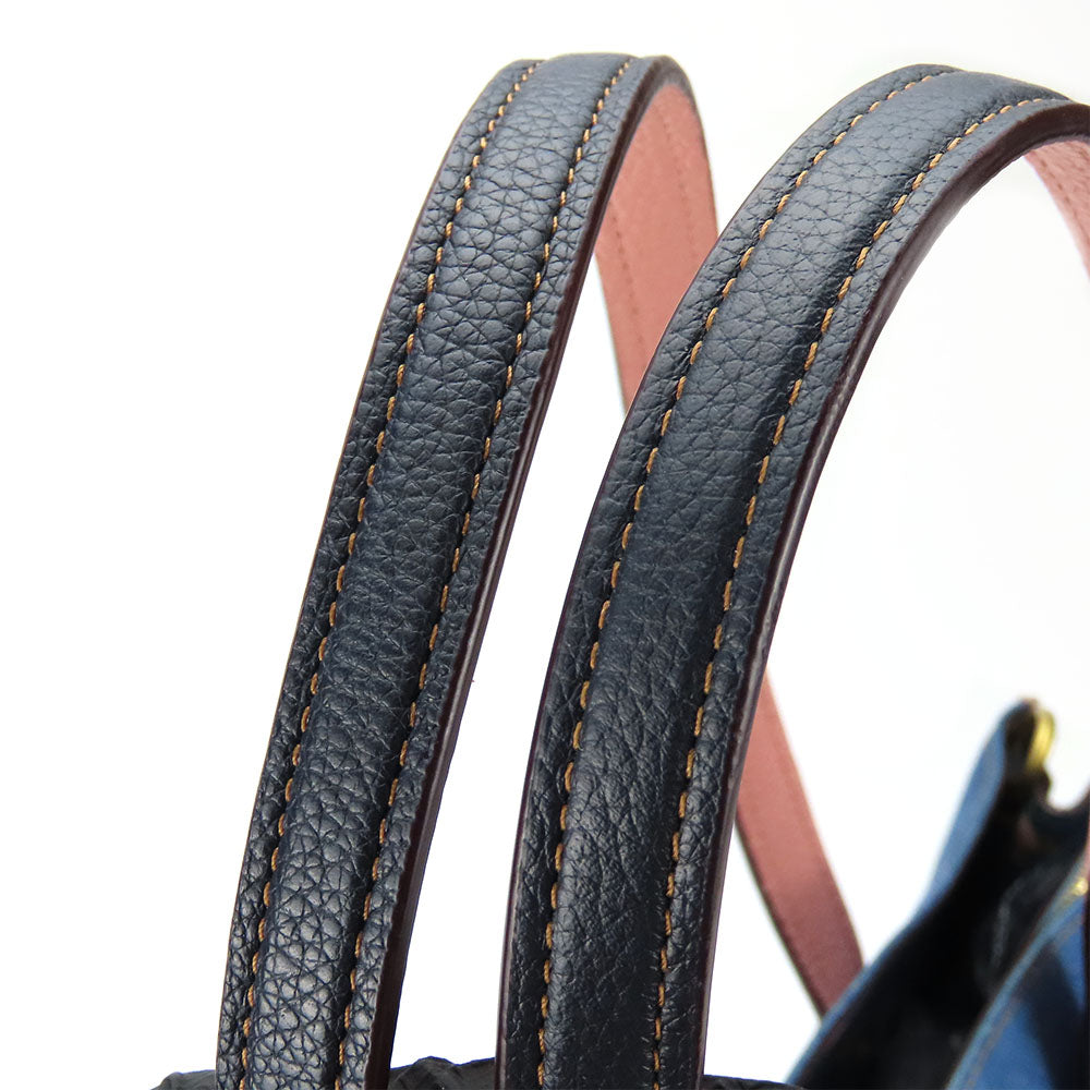 COACH Tote Bag 28898 Denim, Leather Navy Women Used Authentic