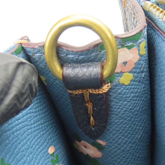 COACH Tote Bag 28898 Denim, Leather Navy Women Used Authentic