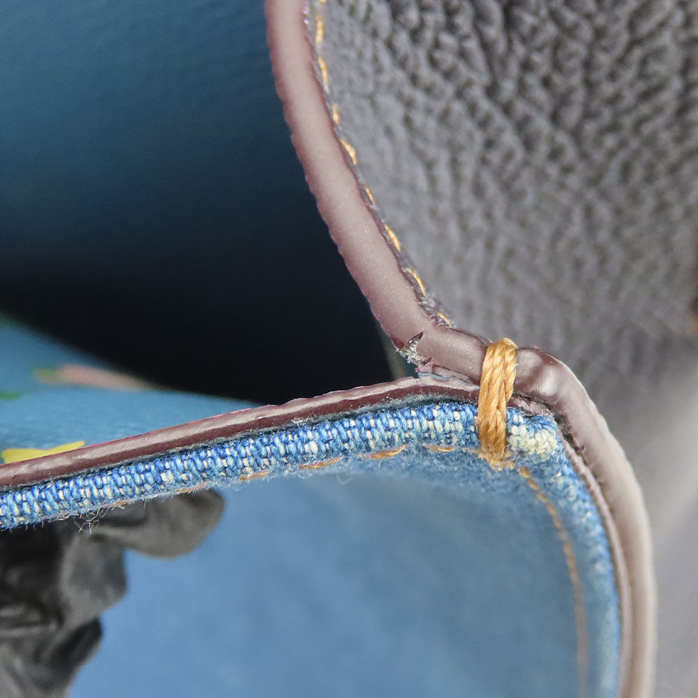 COACH Tote Bag 28898 Denim, Leather Navy Women Used Authentic