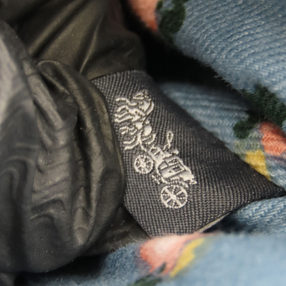 COACH Tote Bag 28898 Denim, Leather Navy Women Used Authentic