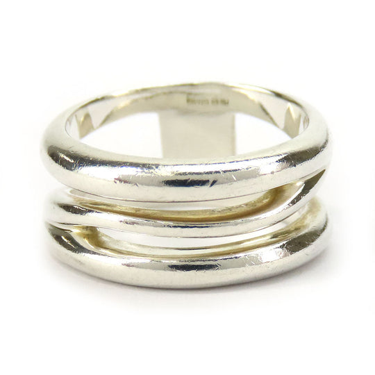 TIFFANY&Co. Ring Silver925 Silver Diagonal Women Used Authentic