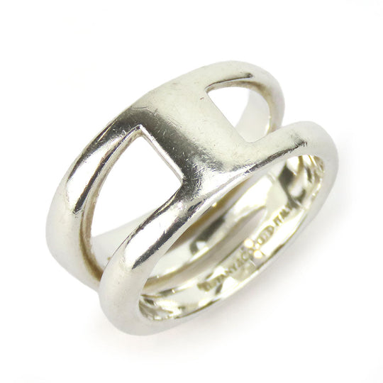 TIFFANY&Co. Ring Silver925 Silver Diagonal Women Used Authentic