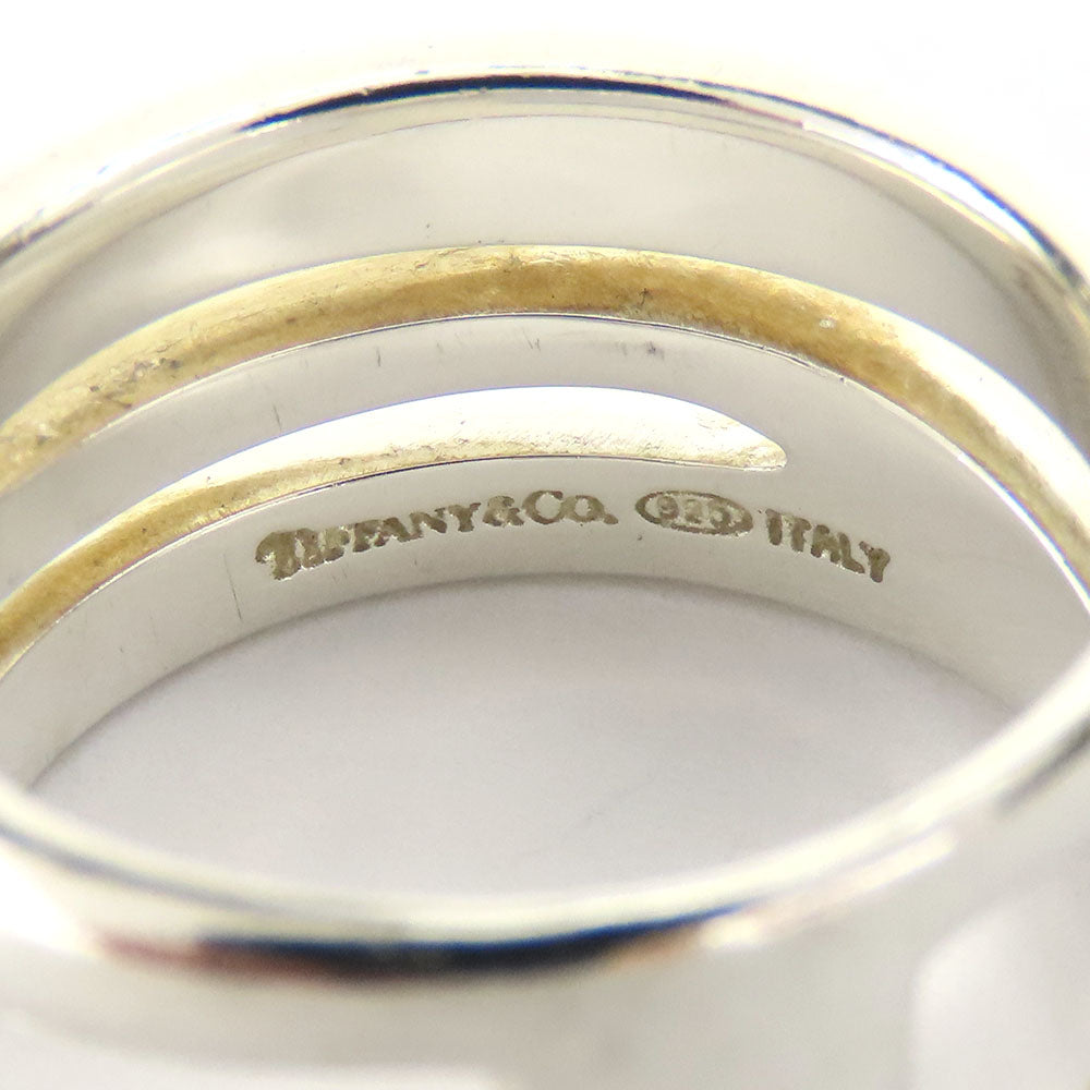 TIFFANY&Co. Ring Silver925 Silver Diagonal Women Used Authentic