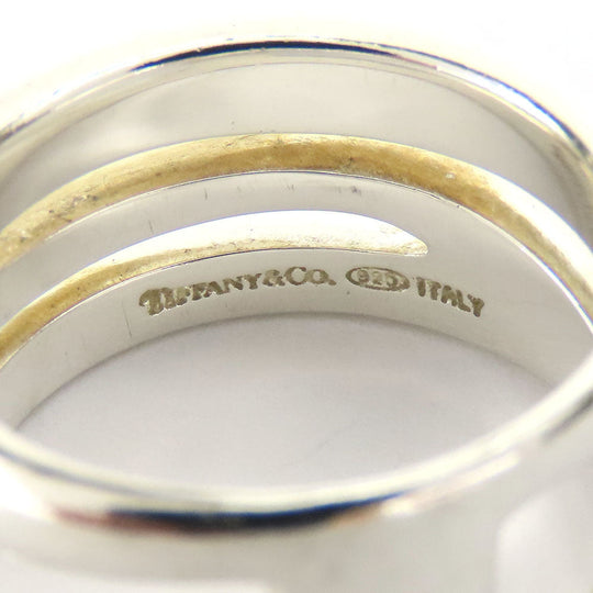 TIFFANY&Co. Ring Silver925 Silver Diagonal Women Used Authentic