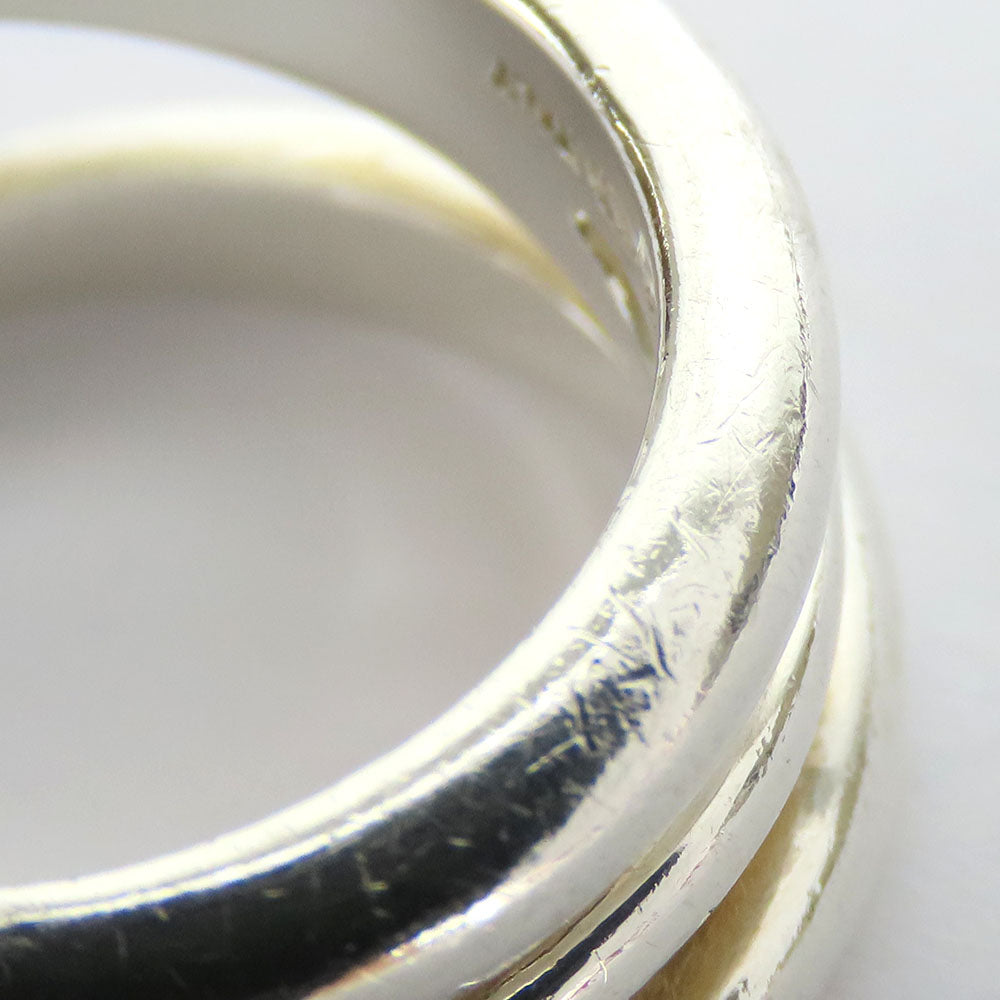 TIFFANY&Co. Ring Silver925 Silver Diagonal Women Used Authentic