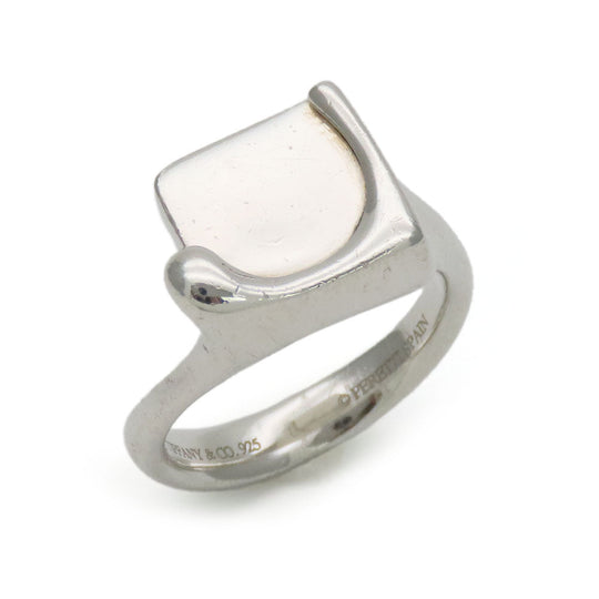 TIFFANY&Co. Ring Silver925 Silver Splash Square Women Used Authentic