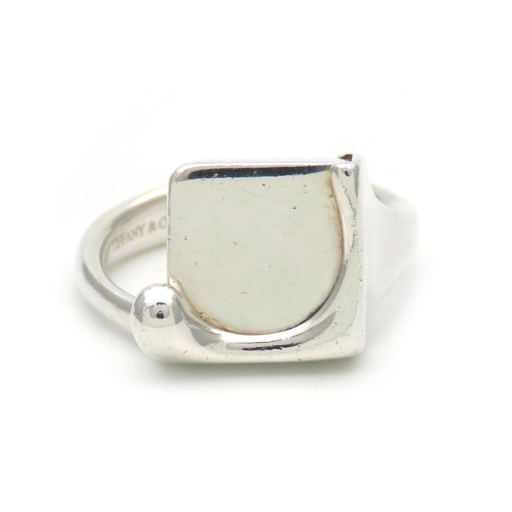TIFFANY&Co. Ring Silver925 Silver Splash Square Women Used Authentic