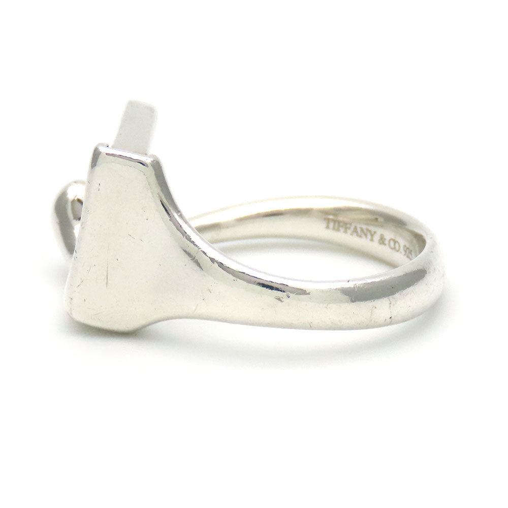 TIFFANY&Co. Ring Silver925 Silver Splash Square Women Used Authentic