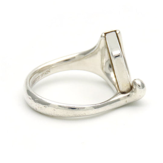 TIFFANY&Co. Ring Silver925 Silver Splash Square Women Used Authentic