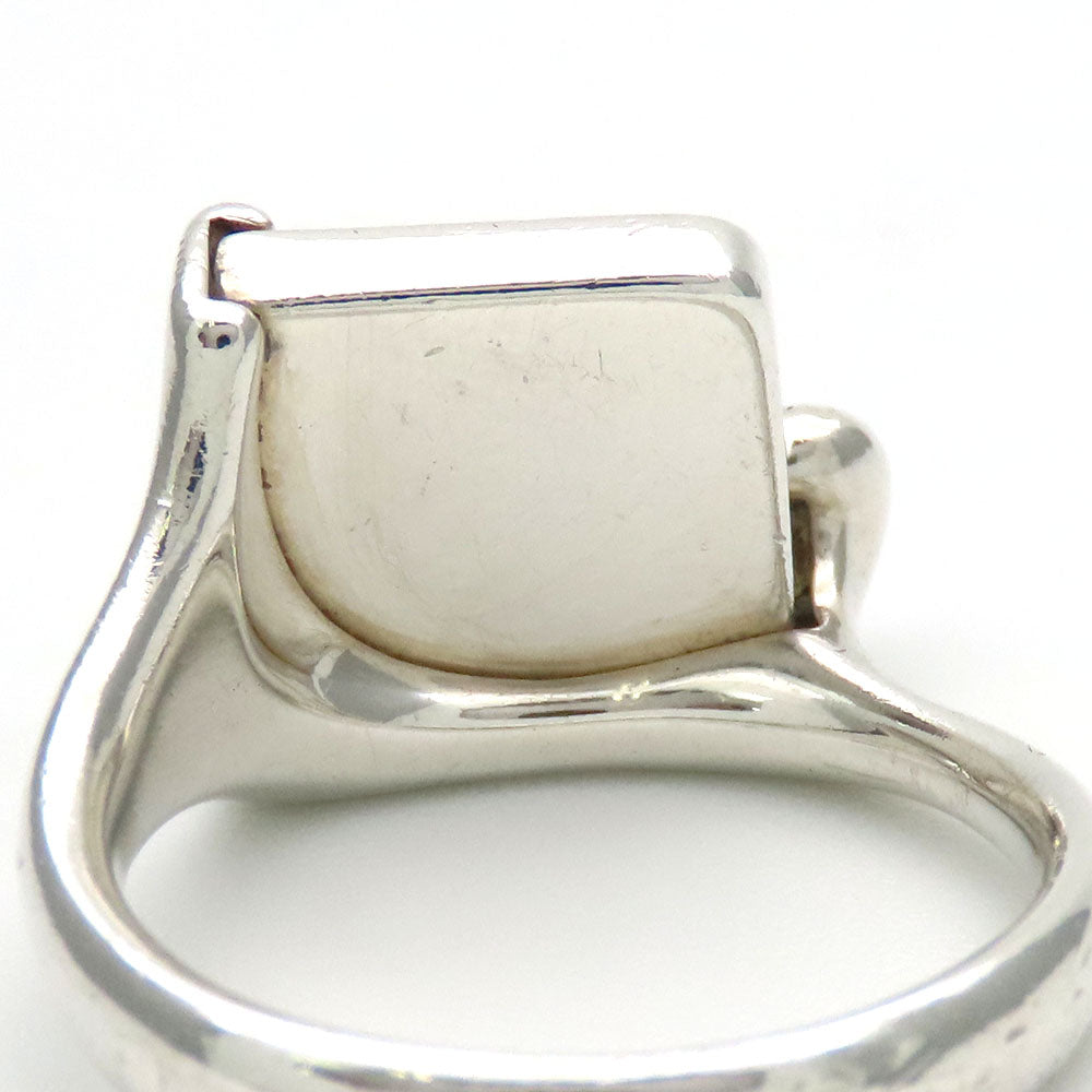TIFFANY&Co. Ring Silver925 Silver Splash Square Women Used Authentic