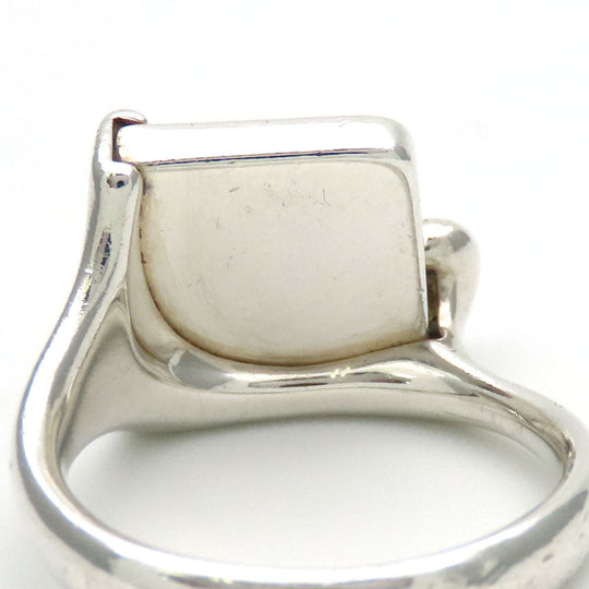 TIFFANY&Co. Ring Silver925 Silver Splash Square Women Used Authentic