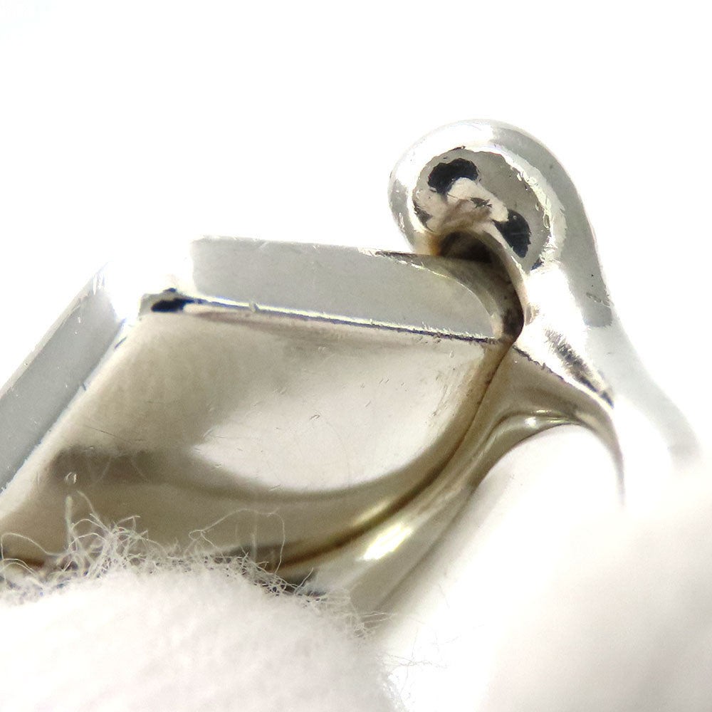 TIFFANY&Co. Ring Silver925 Silver Splash Square Women Used Authentic