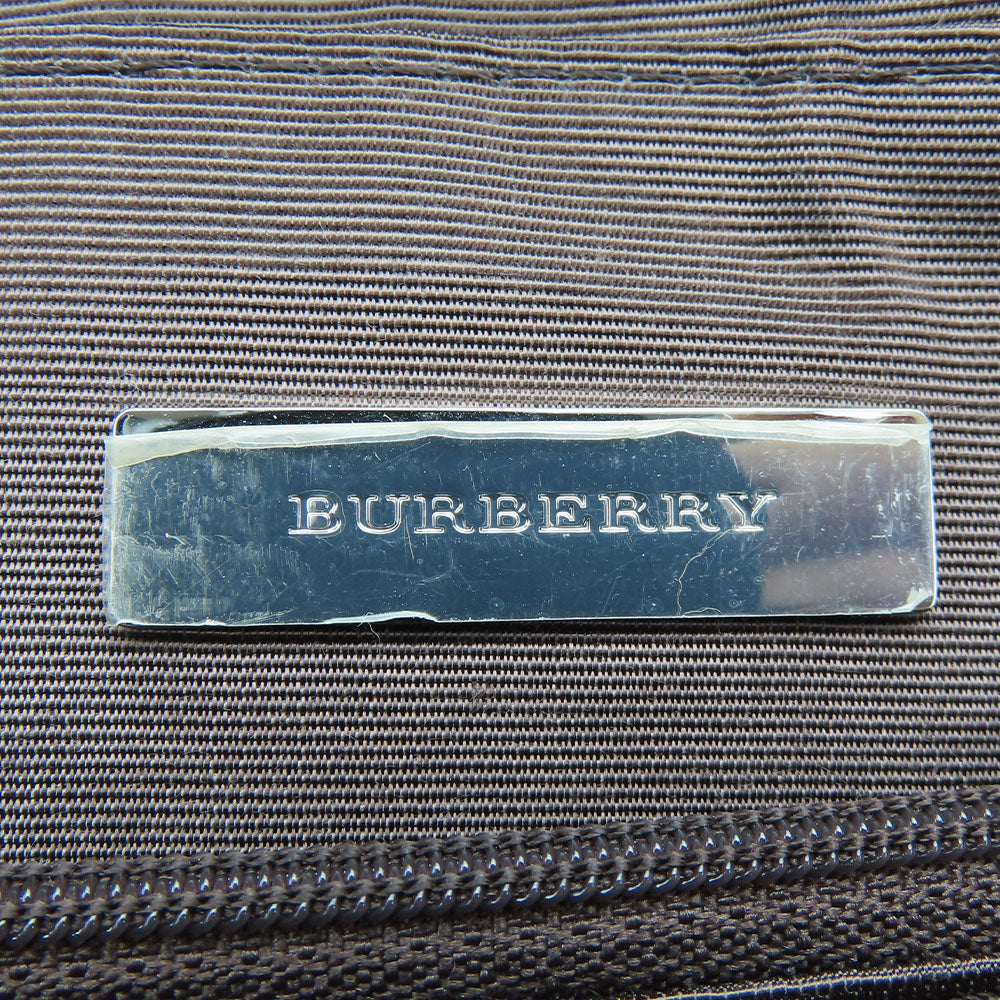 BURBERRY Tote Bag Canvas, Leather Brown Women Used Authentic
