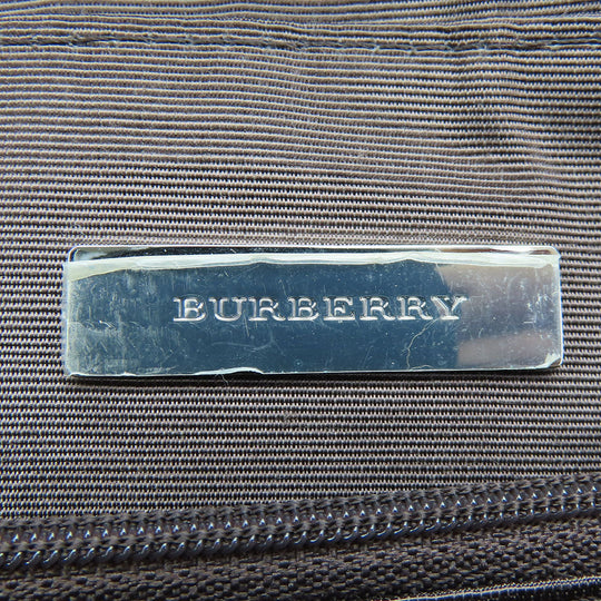 BURBERRY Tote Bag Canvas, Leather Brown Women Used Authentic