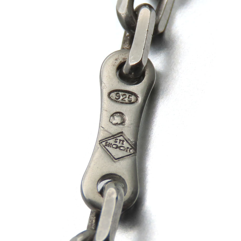 HERMES Bag charm Silver925 , Leather blue Women Used Authentic