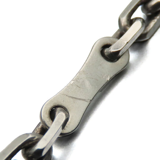 HERMES Bag charm Silver925 , Leather blue Women Used Authentic