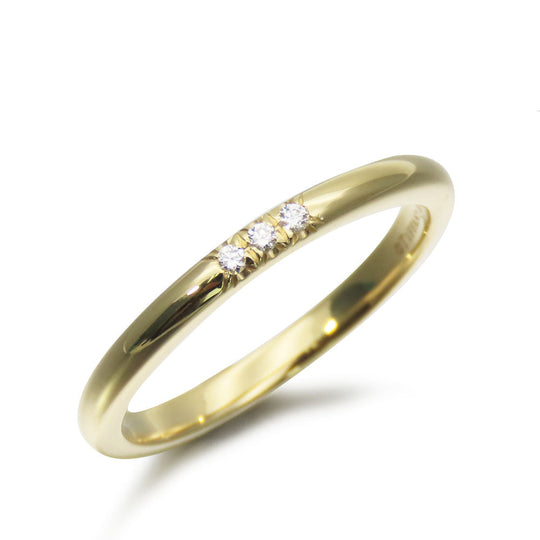 TIFFANY&Co. Ring K18 Yellow Gold, Diamond Yellow Gold Wedding band ring Forever Women Used Authentic
