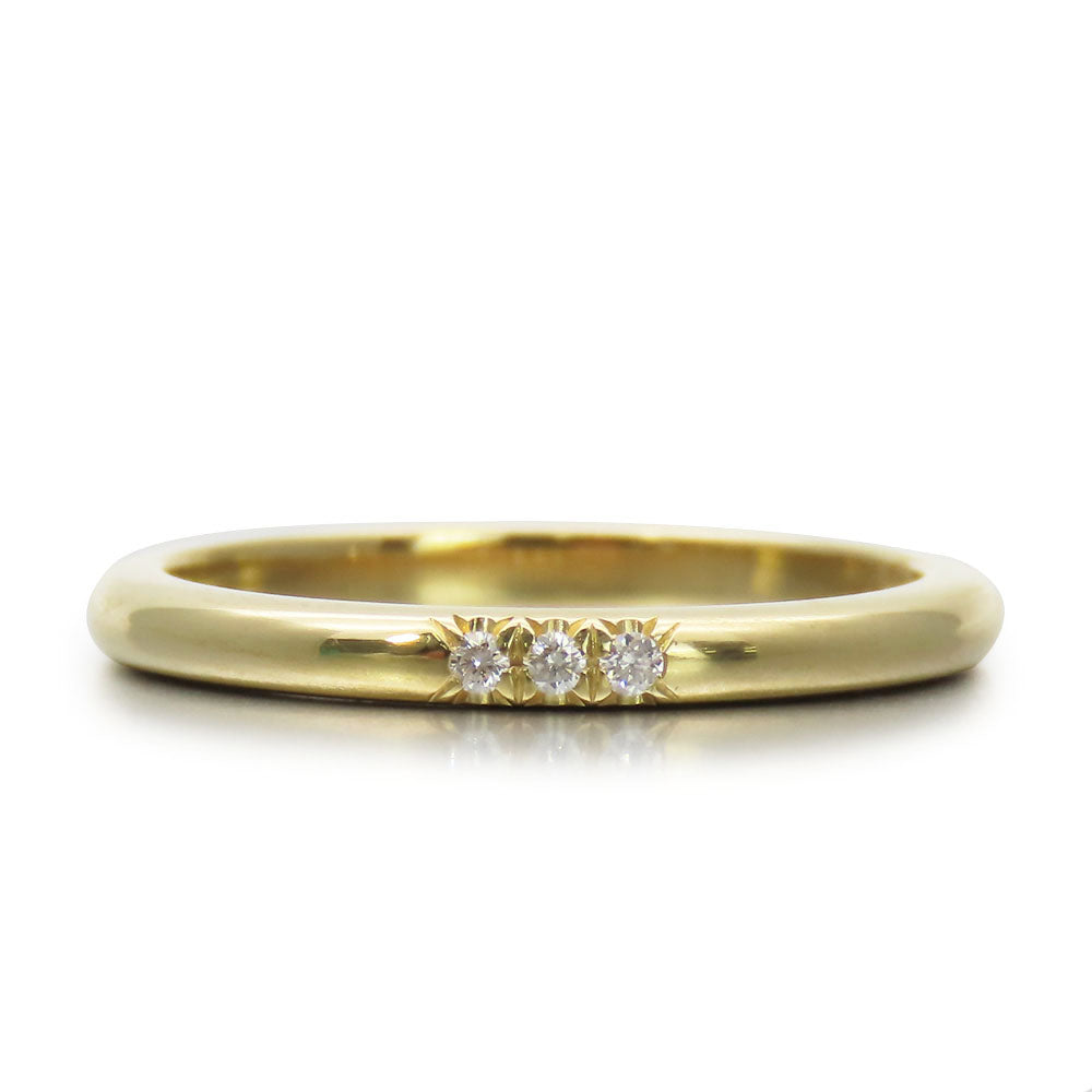 TIFFANY&Co. Ring K18 Yellow Gold, Diamond Yellow Gold Wedding band ring Forever Women Used Authentic