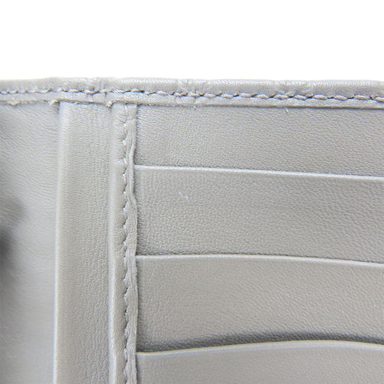 GUCCI Long Wallet Purse 449396 Sima leather Gray type Women Used Authentic