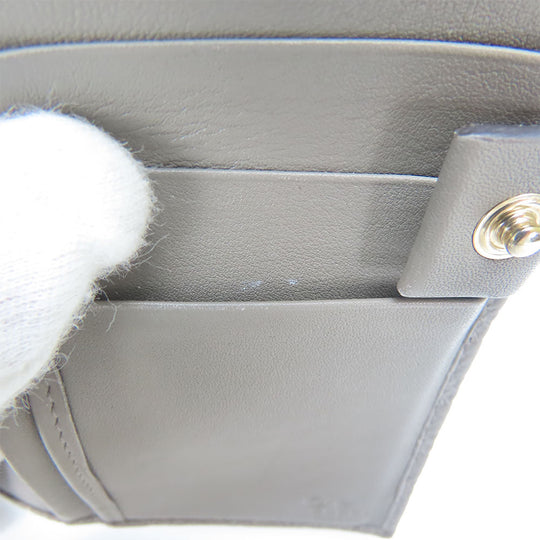 GUCCI Long Wallet Purse 449396 Sima leather Gray type Women Used Authentic