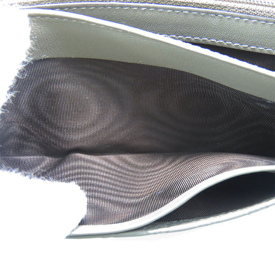 GUCCI Long Wallet Purse 449396 Sima leather Gray type Women Used Authentic