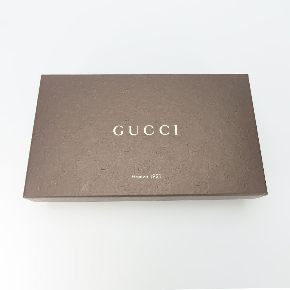 GUCCI Long Wallet Purse 449396 Sima leather Gray type Women Used Authentic