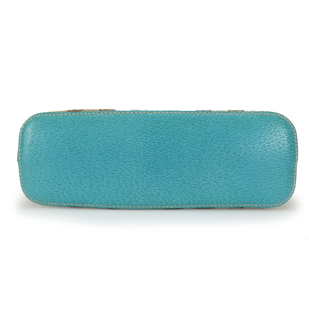 GUCCI Shoulder Bag 115002 GG canvas, leather blue Women Used Authentic