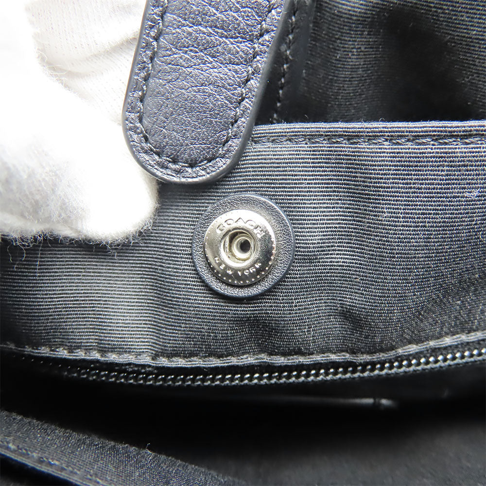 COACH Shoulder Bag F54781 PVC, Leather black Signature mens Used Authentic