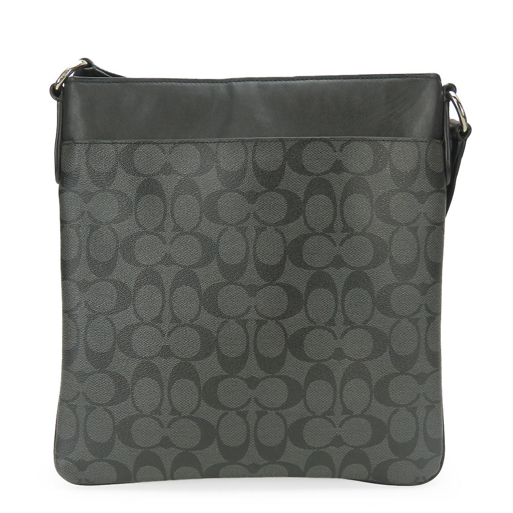 COACH Shoulder Bag F54781 PVC, Leather black Signature mens Used Authentic