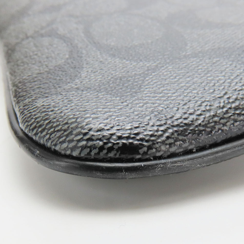 COACH Shoulder Bag F54781 PVC, Leather black Signature mens Used Authentic