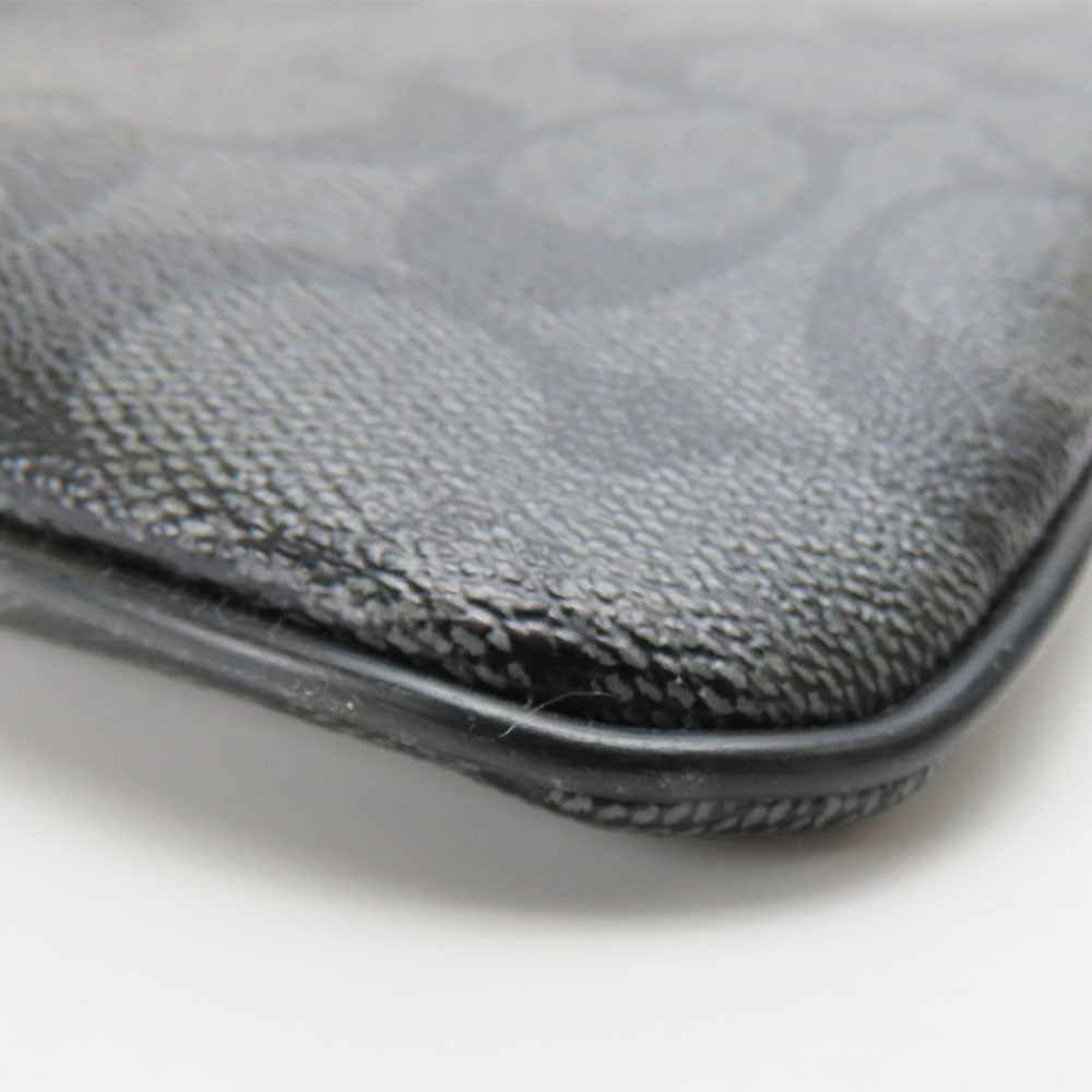 COACH Shoulder Bag F54781 PVC, Leather black Signature mens Used Authentic