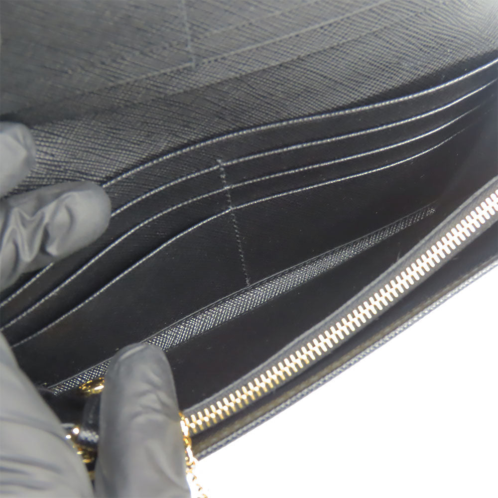 PRADA Long Wallet Purse 1MH132 Safiano black