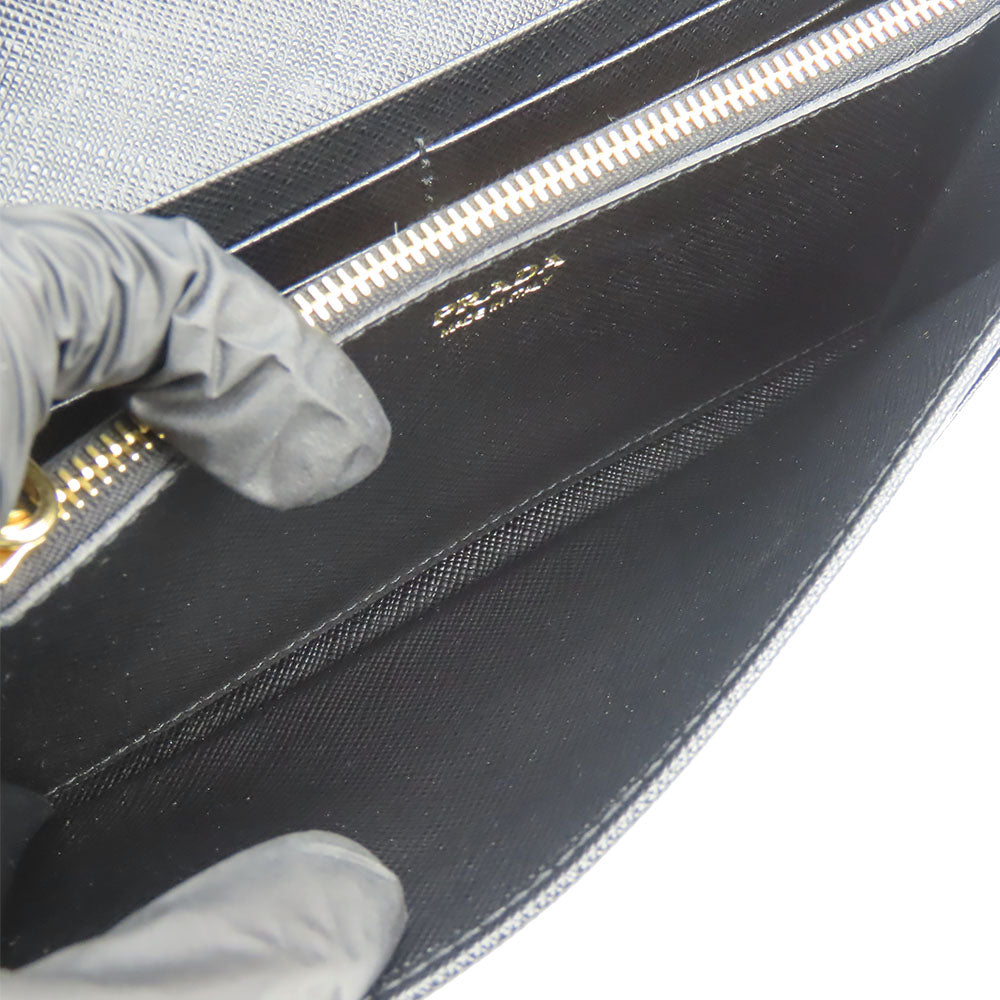 PRADA Long Wallet Purse 1MH132 Safiano black