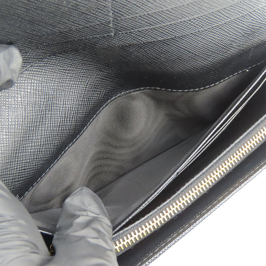 PRADA Long Wallet Purse 1MH132 Safiano black