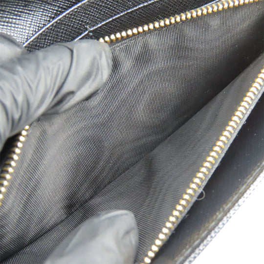 PRADA Long Wallet Purse 1MH132 Safiano black