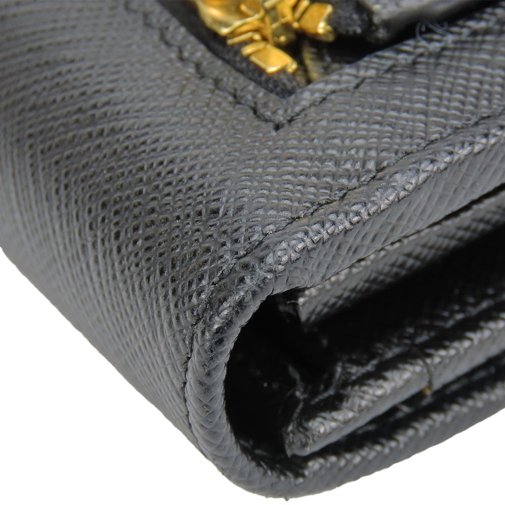 PRADA Long Wallet Purse 1MH132 Safiano black
