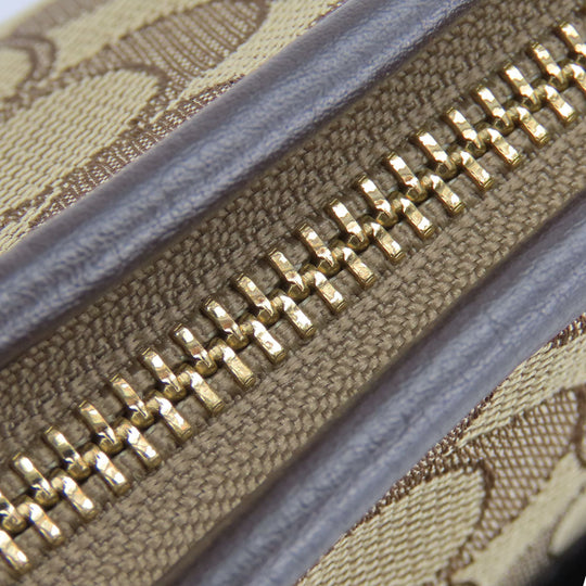 COACH Shoulder Bag F58285 Canvas, Leather Brown Signature Women Used Authentic