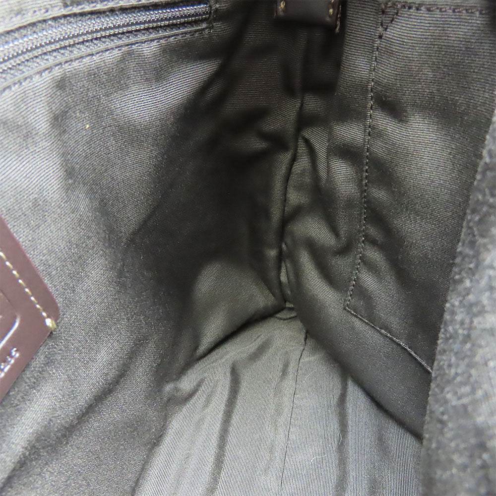 COACH Shoulder Bag F58285 Canvas, Leather Brown Signature Women Used Authentic