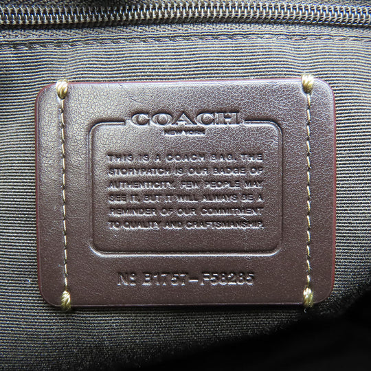 COACH Shoulder Bag F58285 Canvas, Leather Brown Signature Women Used Authentic