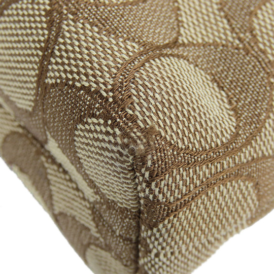 COACH Shoulder Bag F58285 Canvas, Leather Brown Signature Women Used Authentic