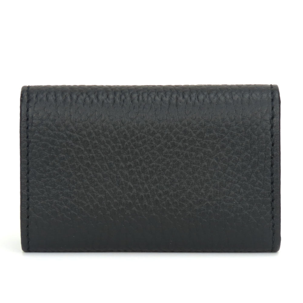GUCCI Key case Key holder  456118 leather black GG Marmont Women Used Authentic