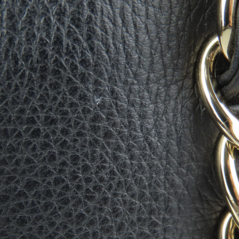CHANEL Handbag AS0355 Calfskin black Matrasse Small shopping bags Women Used Authentic