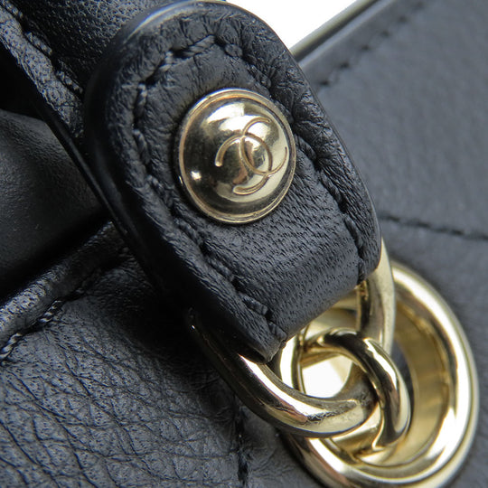 CHANEL Handbag AS0355 Calfskin black Matrasse Small shopping bags Women Used Authentic