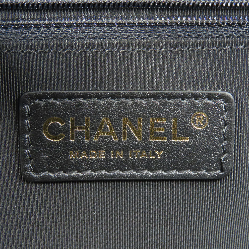 CHANEL Handbag AS0355 Calfskin black Matrasse Small shopping bags Women Used Authentic