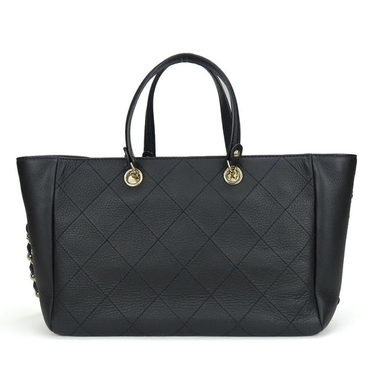 CHANEL Handbag AS0355 Calfskin black Matrasse Small shopping bags Women Used Authentic
