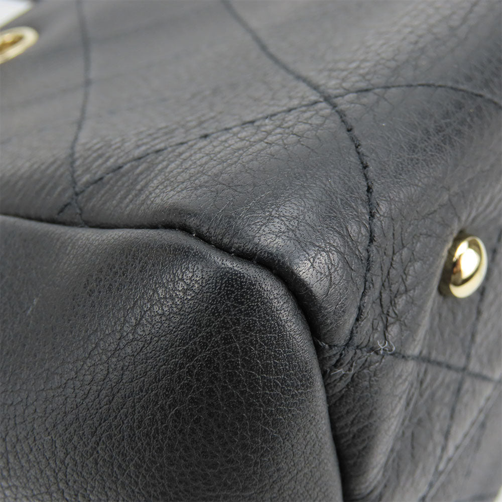 CHANEL Handbag AS0355 Calfskin black Matrasse Small shopping bags Women Used Authentic